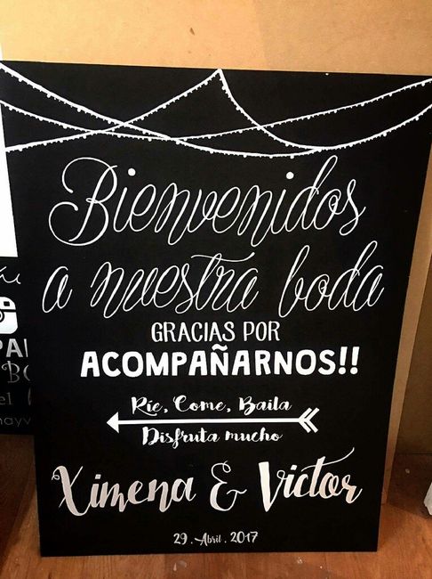 Letreros para la recepción de una boda - 1