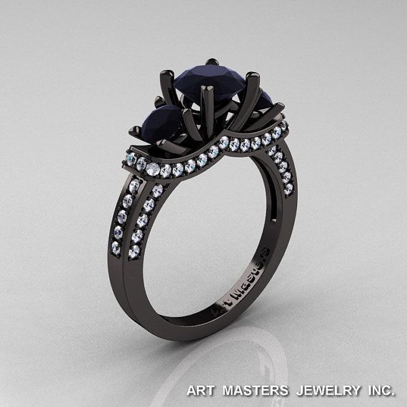 Anillo de Compromiso Diamante Negro