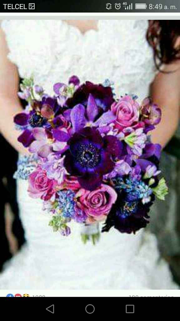 Ramo de novia flores moradas/lilas - 1