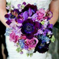 Ramo de novia flores moradas/lilas - 1