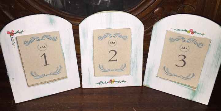 Números de mesa y letras diy - 1