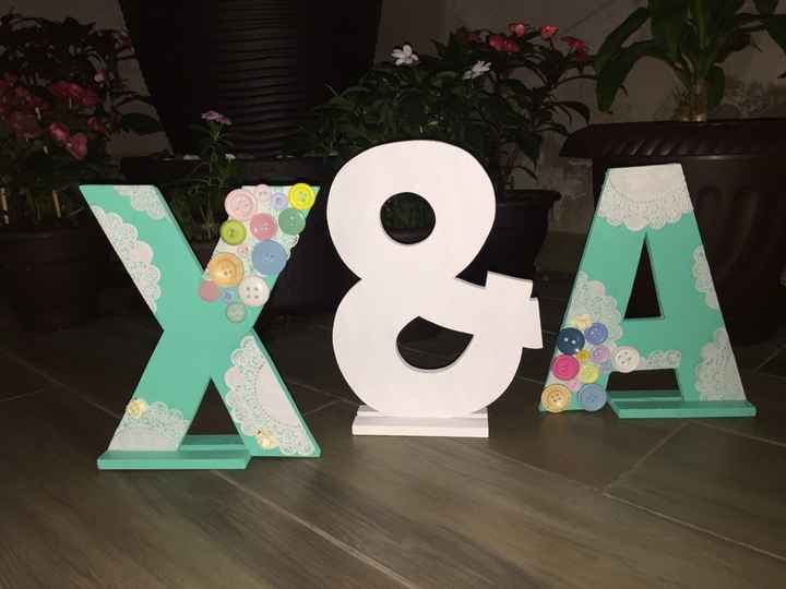 Números de mesa y letras diy - 2