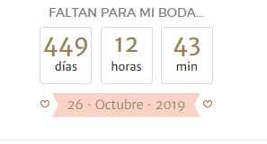 Contador de días para mi boda