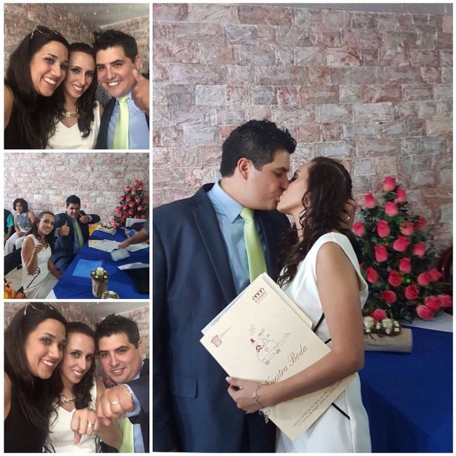 Nuestro beso después de un breve grito de éxito