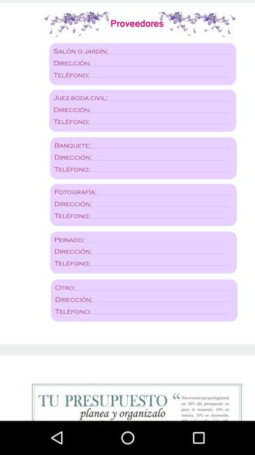 Éstas son algunas que incluí