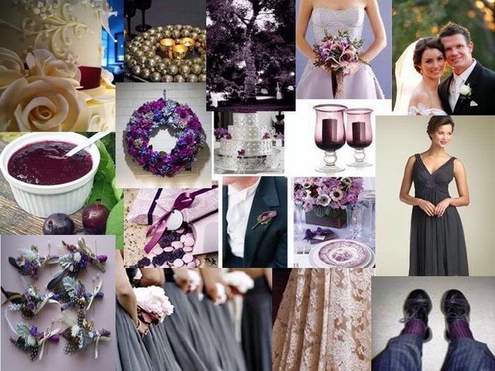 Combinaciones de colores: morados y metales - 2