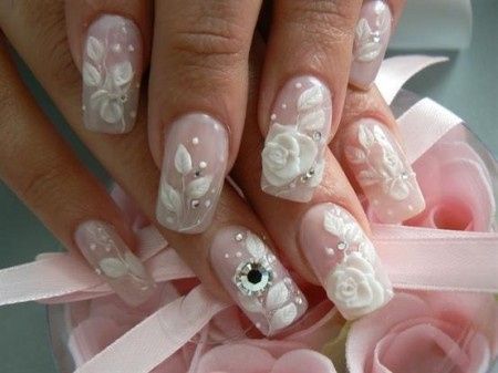 UÑAS CON GLITER 