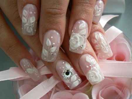 UÑAS CON GLITER 