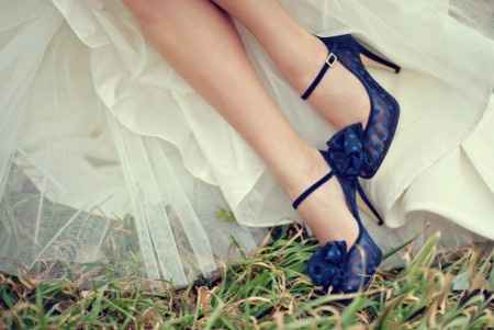 ZAPATOS PARA NOVIA EN AZUL