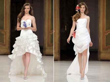 VESTIDO CORTO CON COLA