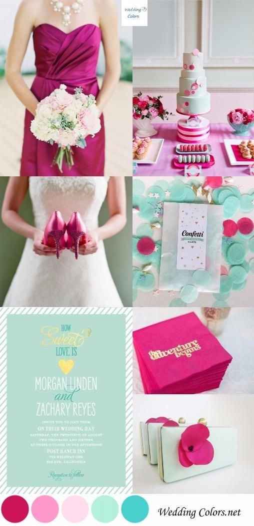 mint & hot pink