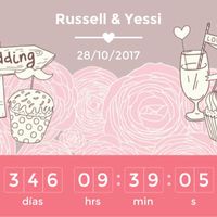 Escribe los días que faltan para tu boda - 1