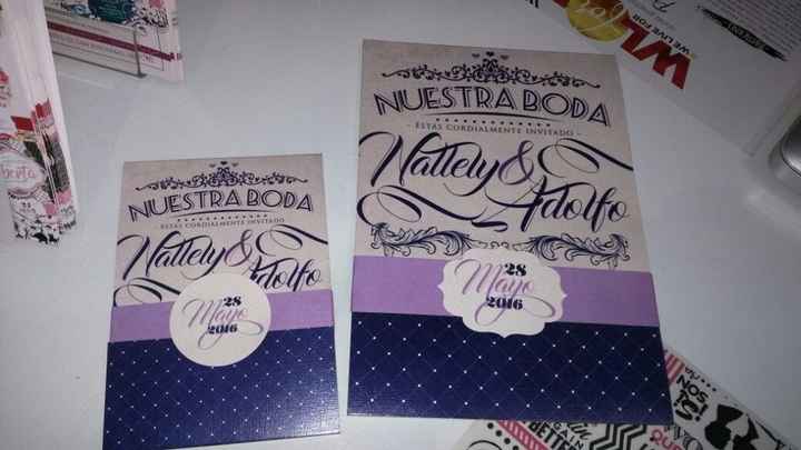 Invitaciones Grandes para Familiares y las chicas para los amigos