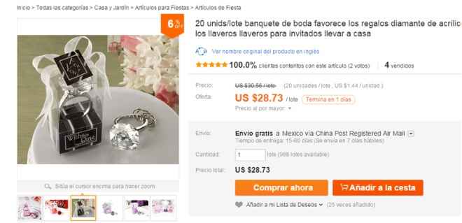 Recuerdos para la boda!