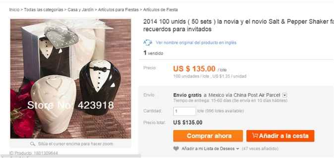 Recuerdos para la boda!