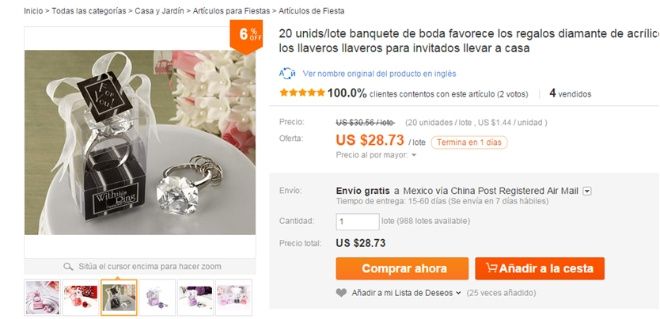 Recuerdos para la boda!