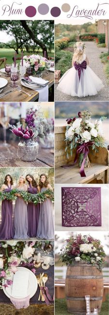 Mi boda en tono morado..  con que otro color combina? - 8