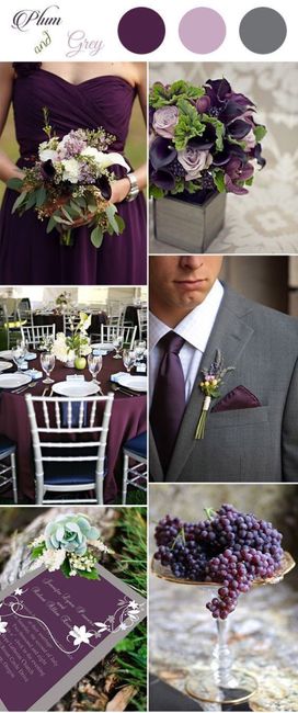Mi boda en tono morado..  con que otro color combina? - 9
