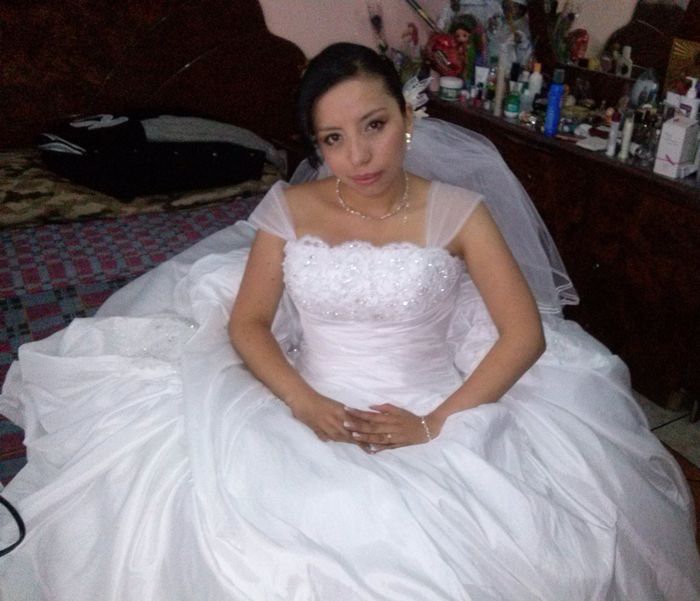 Así lucí en mi boda, me sentía realmente hermosa.