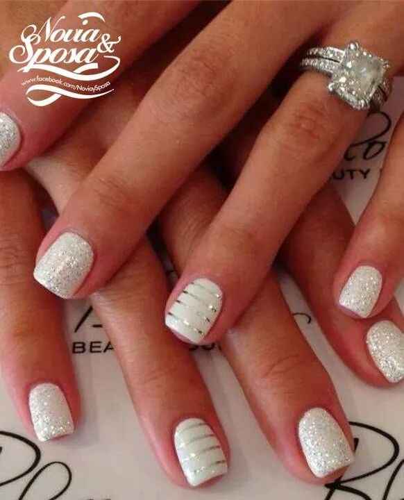 Uñas cortas para novia - 1