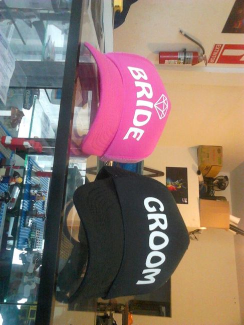 Gorras bride y groom las amo - 9