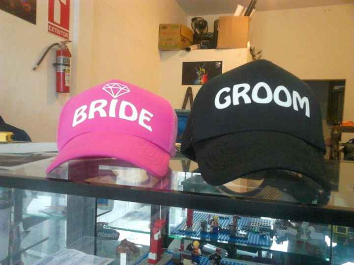 Gorras bride y groom las amo - 10