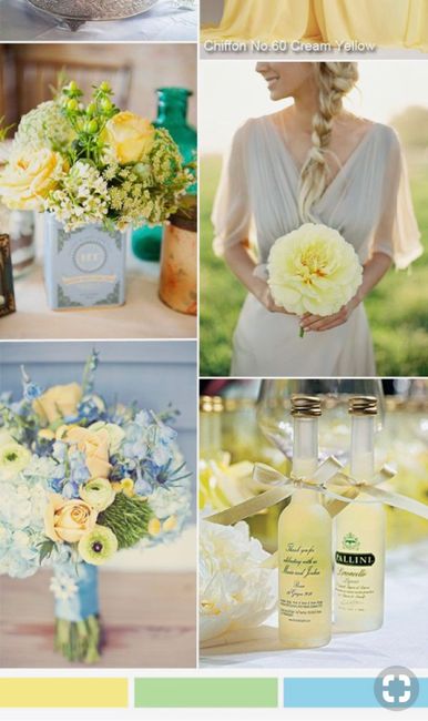 Tema de boda amarillo, verde y gris - 1