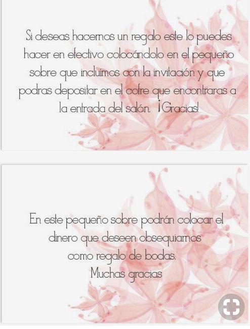 Regalito a quien coopera a los novios? - 1