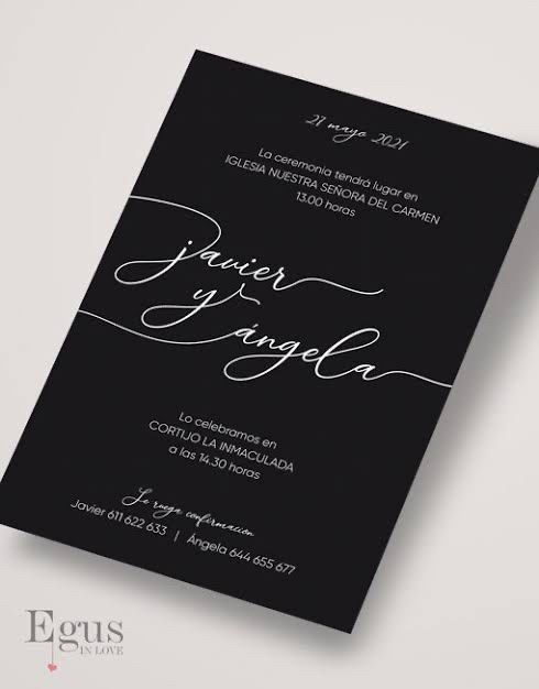 Invitaciones en color negro pero elegantes algunas ideas 15