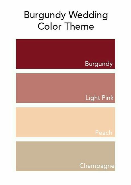 Combinación de colores en burgundy y rosa - 1