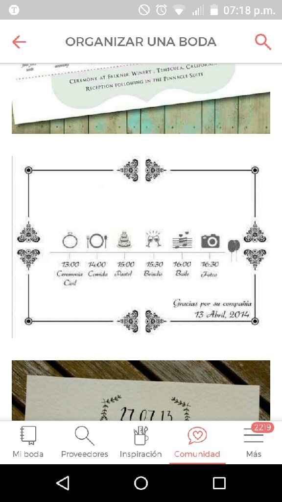 Cronograma de boda - 1
