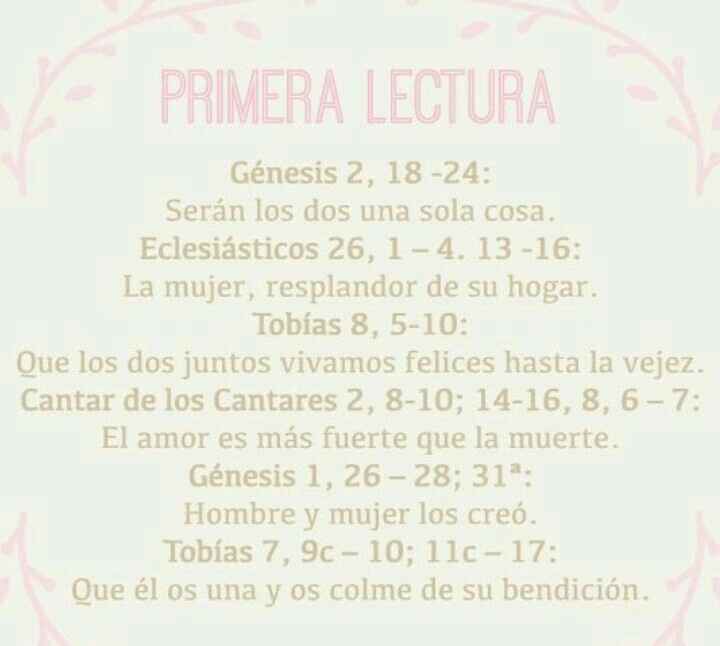 Lecturas biblicas - 1