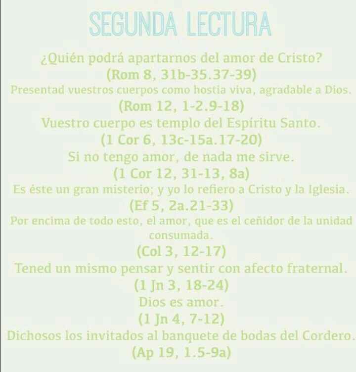 Lecturas biblicas - 2