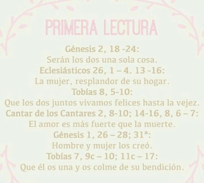 Lecturas biblicas - 1