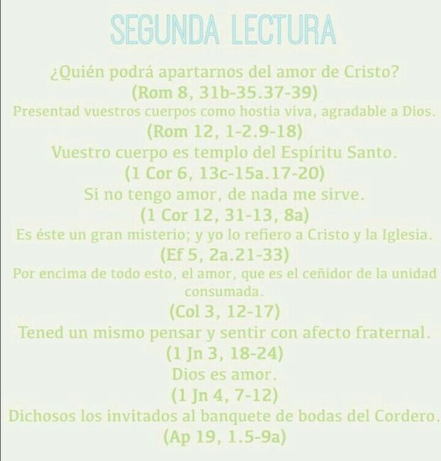 Lecturas biblicas - 2