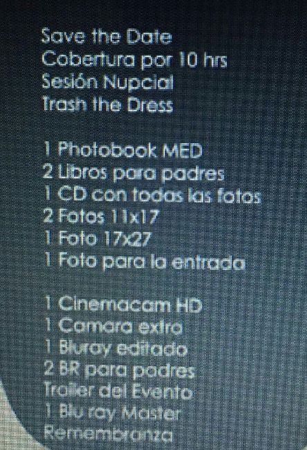 Cuanto debo pagar a foto y video? - 1