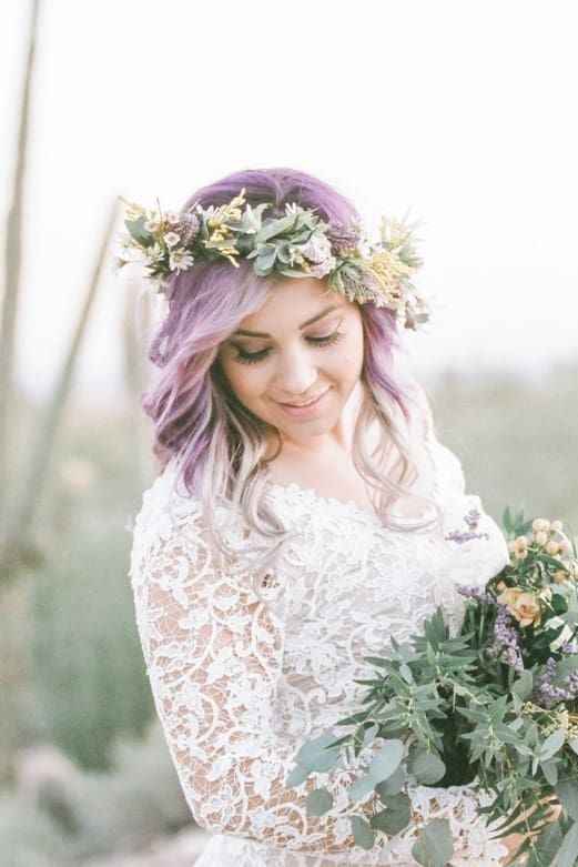 Quiero salir en mi boda con el cabello de colores fantasia - 1