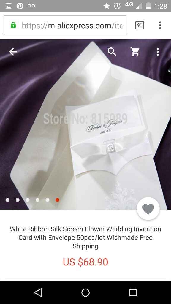 Mis invitaciones! por aliexpress - 1