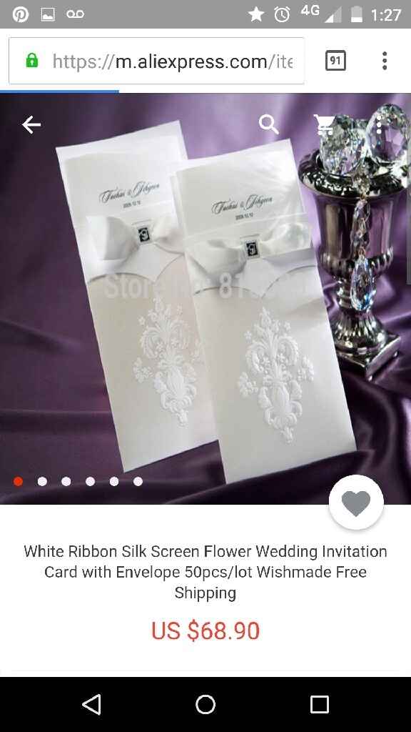 Mis invitaciones! por aliexpress - 2