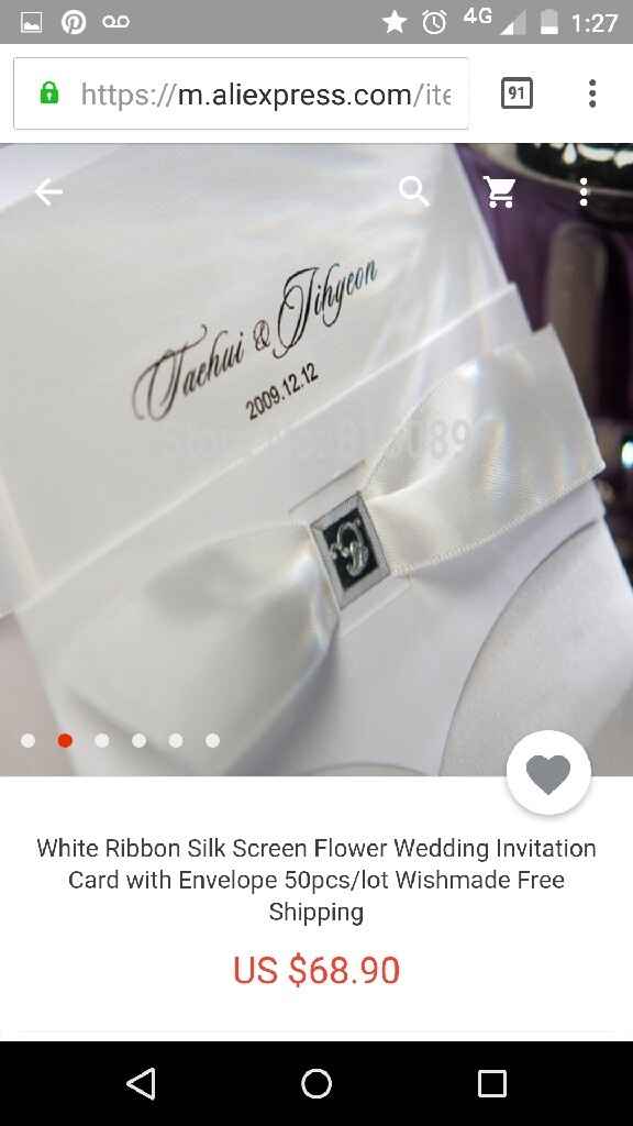 Mis invitaciones! por aliexpress - 3