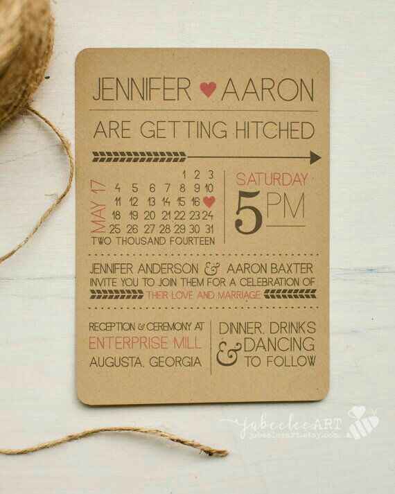  Tendencias: Invitaciones boda rústica 🍂 - 1