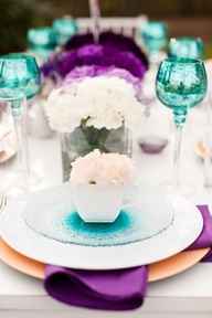 Bodas aqua y morado