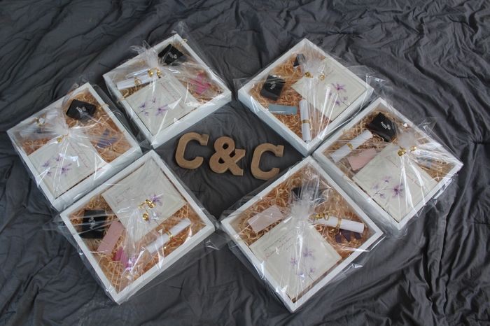 las puse todas en su bolsa de celofán para entregárselas 