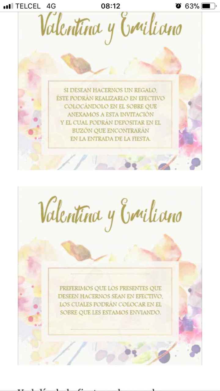 Pedir dinero en vez de regalos - 1