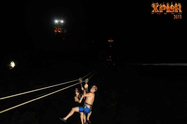 En las tirolesas 