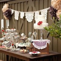 mesa de postres vintage 