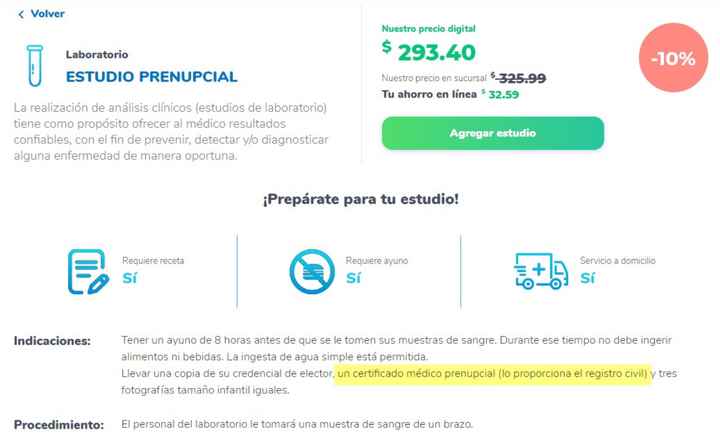 Certificado médico prenupcial - 1