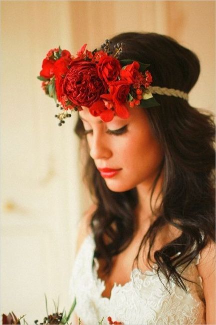  Tocado o diadema? Flores rojas!!! - 2