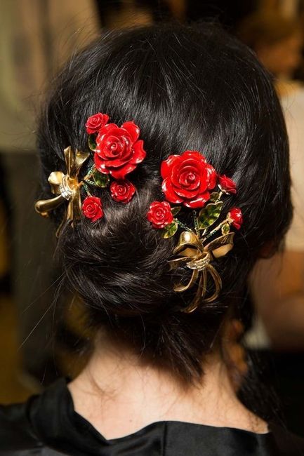  Tocado o diadema? Flores rojas!!! - 9