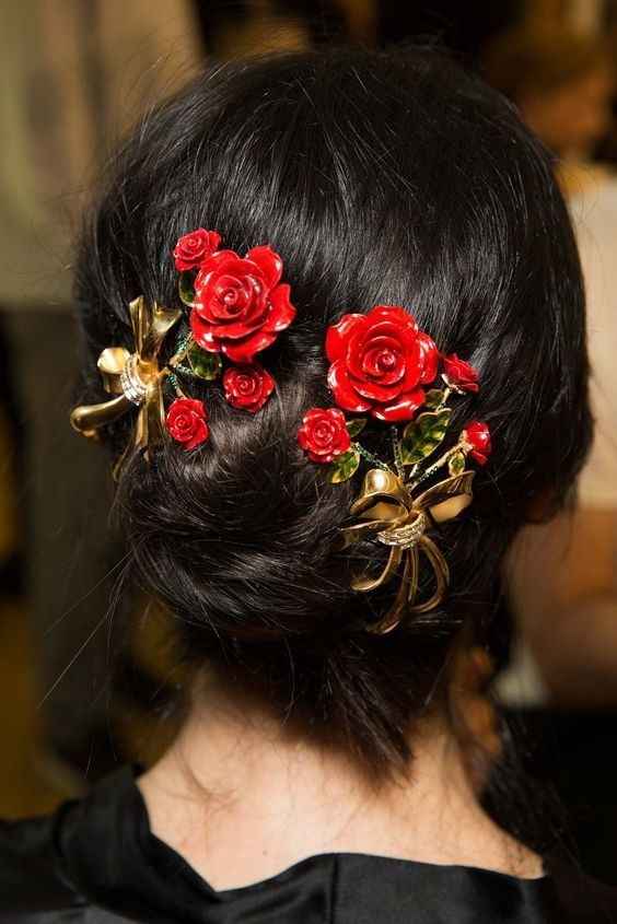  Tocado o diadema? Flores rojas!!! - 9